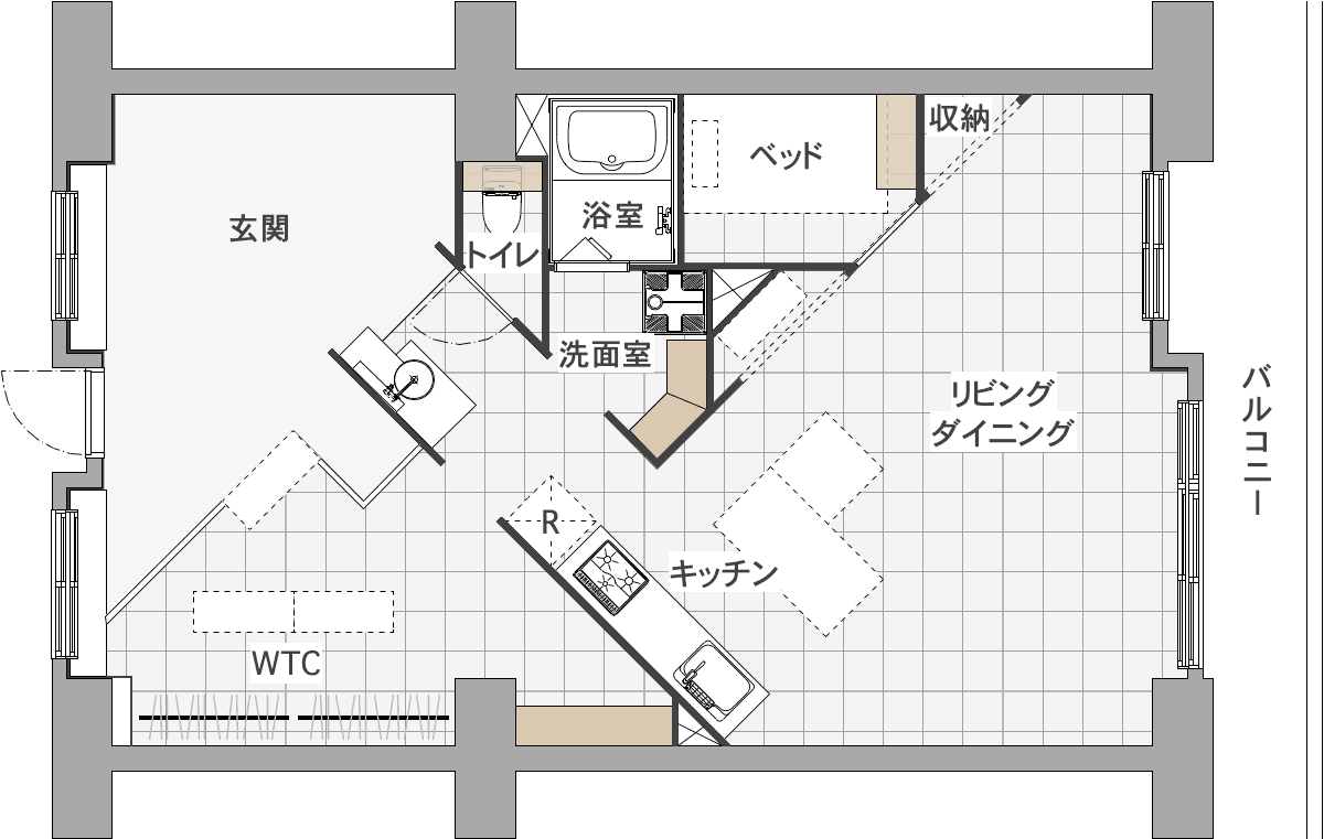 中古マンションのリノベーション後の間取り図