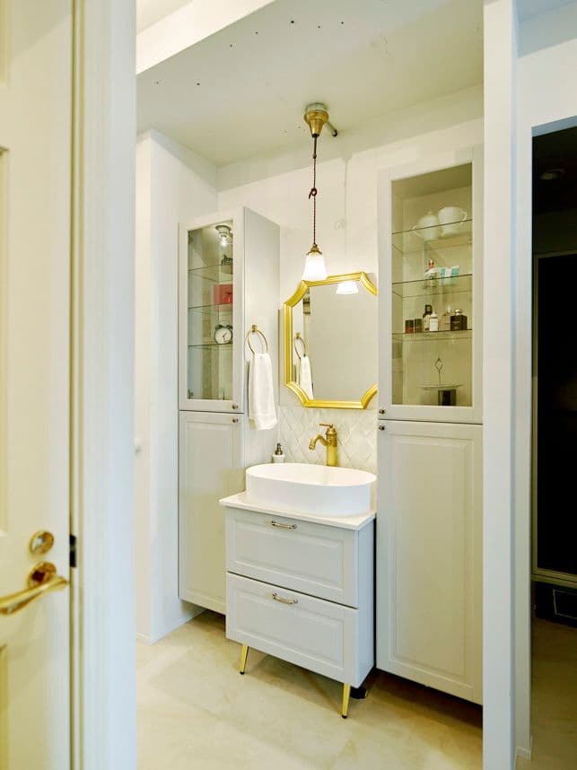 中古マンションのリノベーション後の洗面台