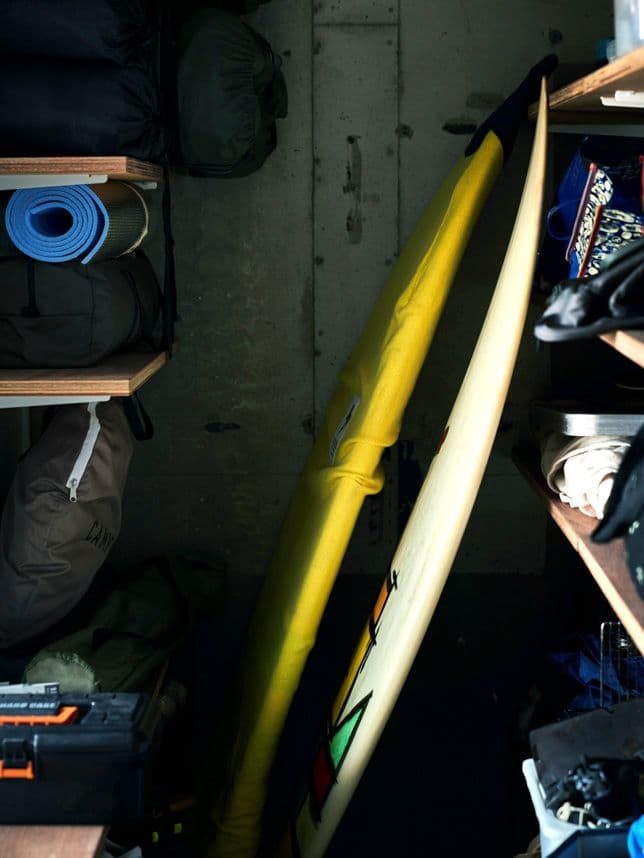 中古マンションのリノベーション後の収納のサーフボード