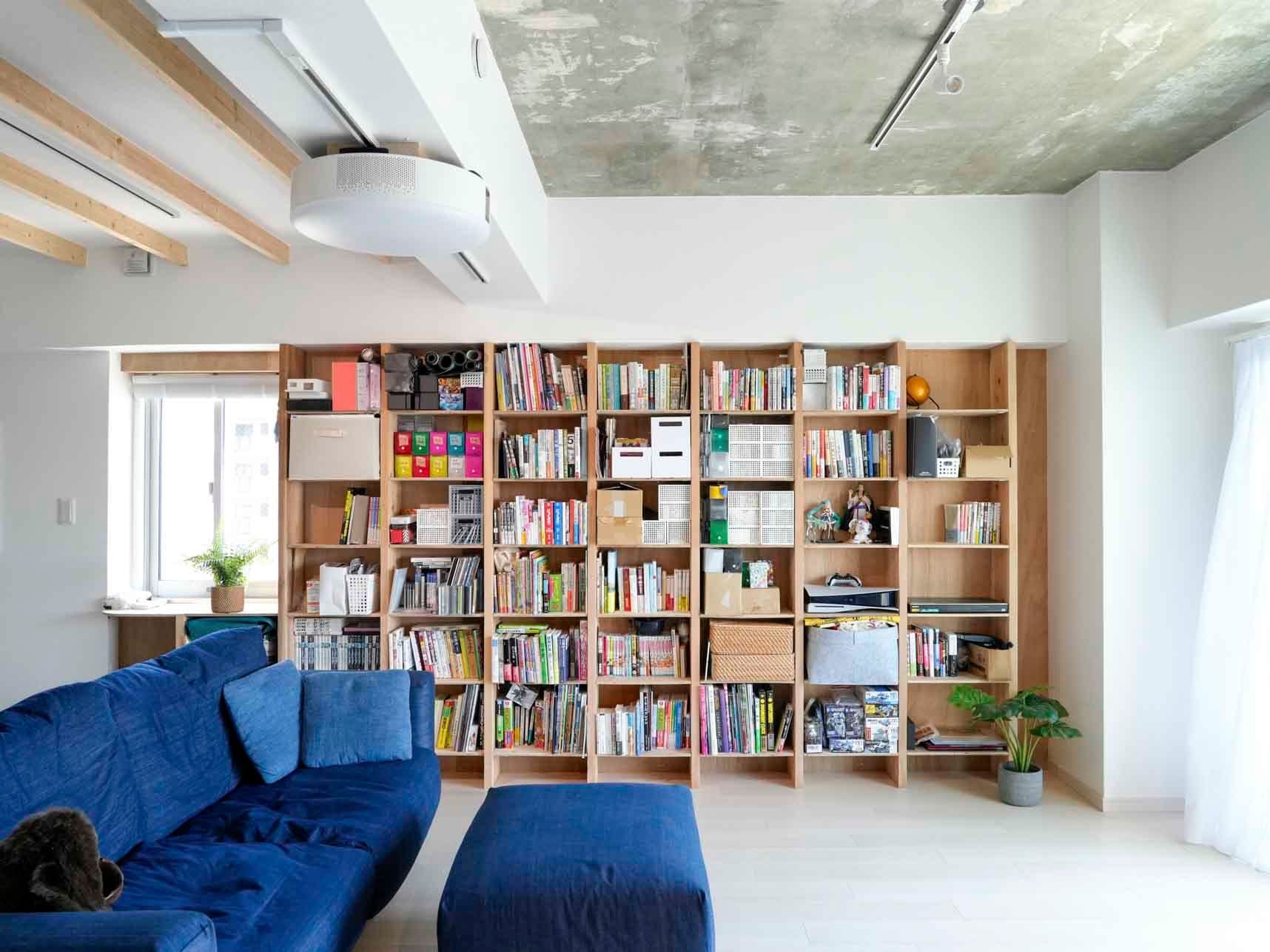 中古マンションのリノベーション後の本棚