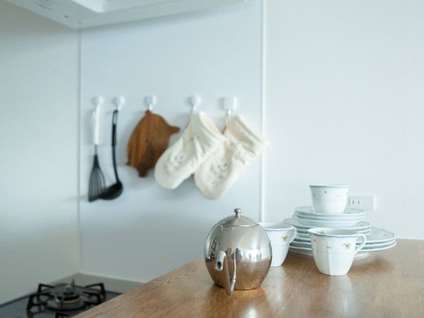 中古マンションのリノベーション後のキッチンの小物