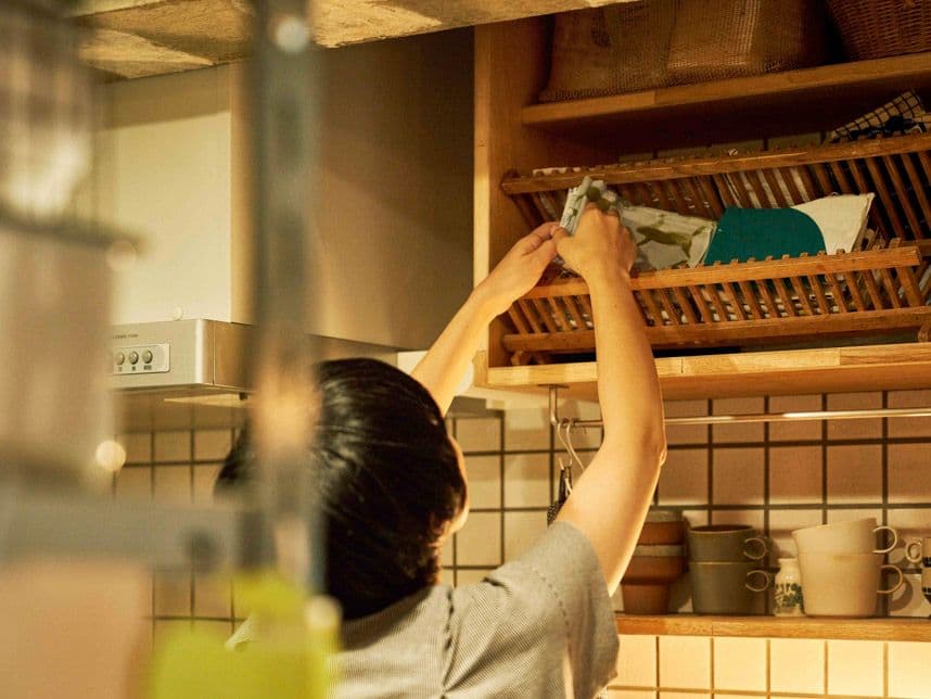 中古マンションのリノベーション後のキッチンの吊り戸棚