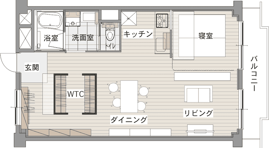 中古マンションのリノベーション後の間取り図