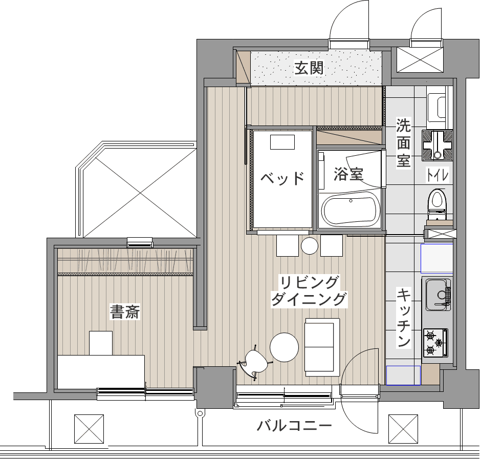 中古マンションのリノベーション後の間取り図