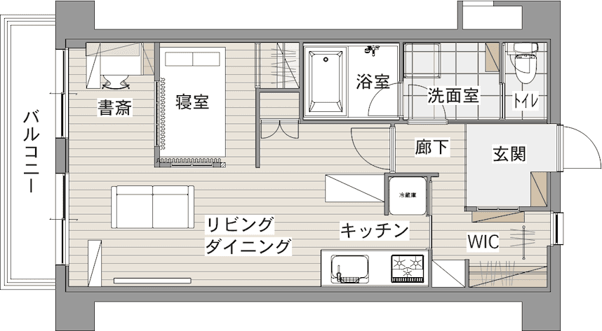 中古マンションのリノベーション後の間取り図
