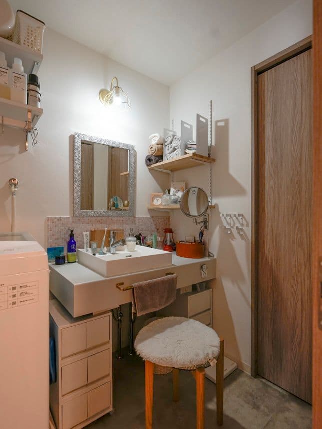 中古マンションのリノベーション後の洗面台