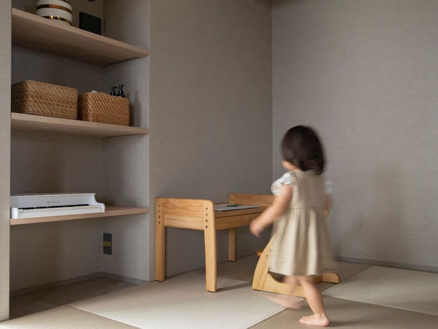 中古マンションのリノベーション後のリビングのキッズスペース