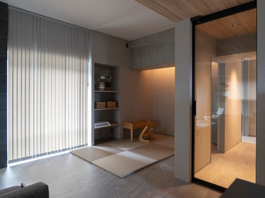 中古マンションのリノベーション後のリビングのキッズスペース