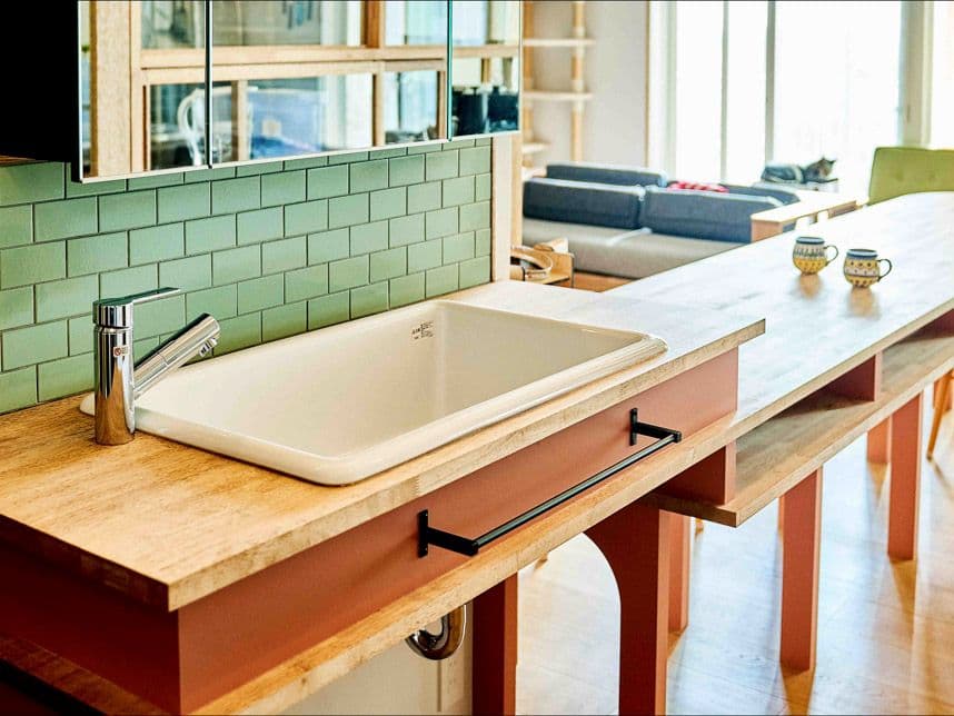 中古マンションのリノベーション後の洗面台