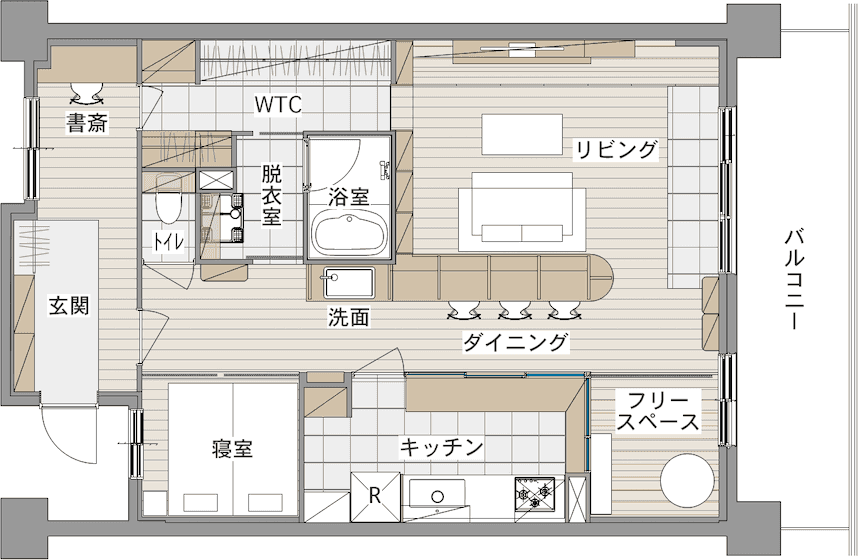 中古マンションのリノベーション後の間取り図