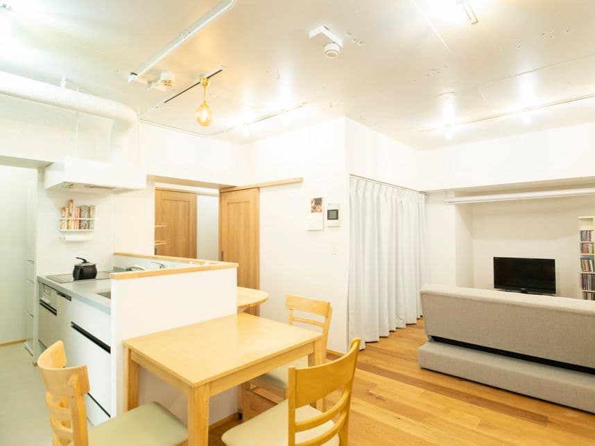 中古マンションのリノベーション後のリビングダイニングキッチン