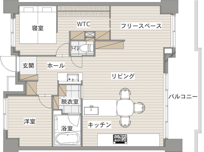 中古マンションのリノベーション後の間取り図